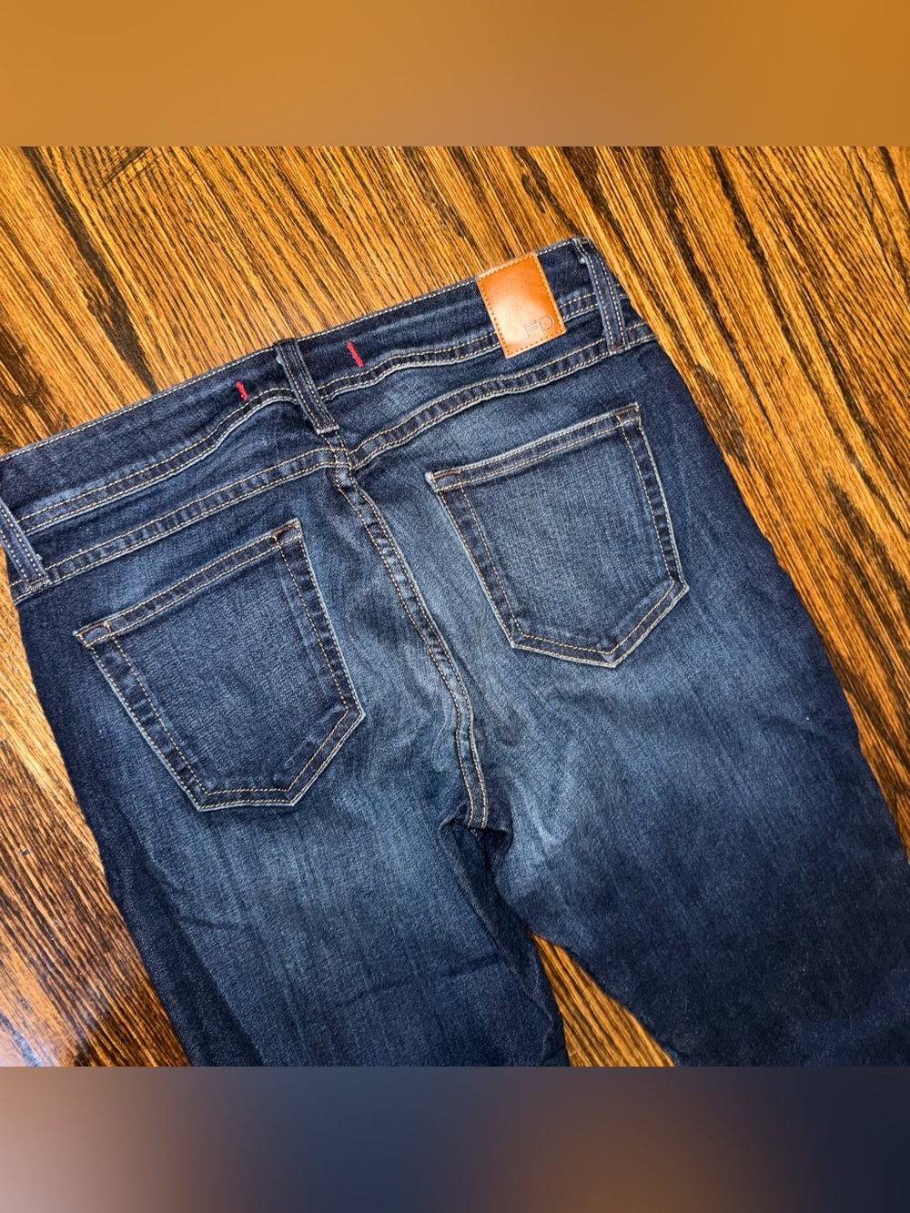 Women's Dark Indigo Skinny Jeans — Stretch Slim Fit-HELEN - Picture 4 of 6